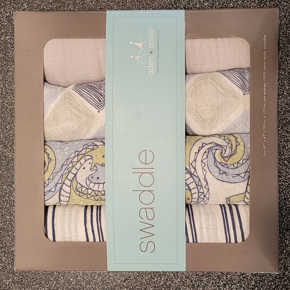 Aden+anais cotton muslin swaddles 4 PACK - NEVER OPENED NEVER USED